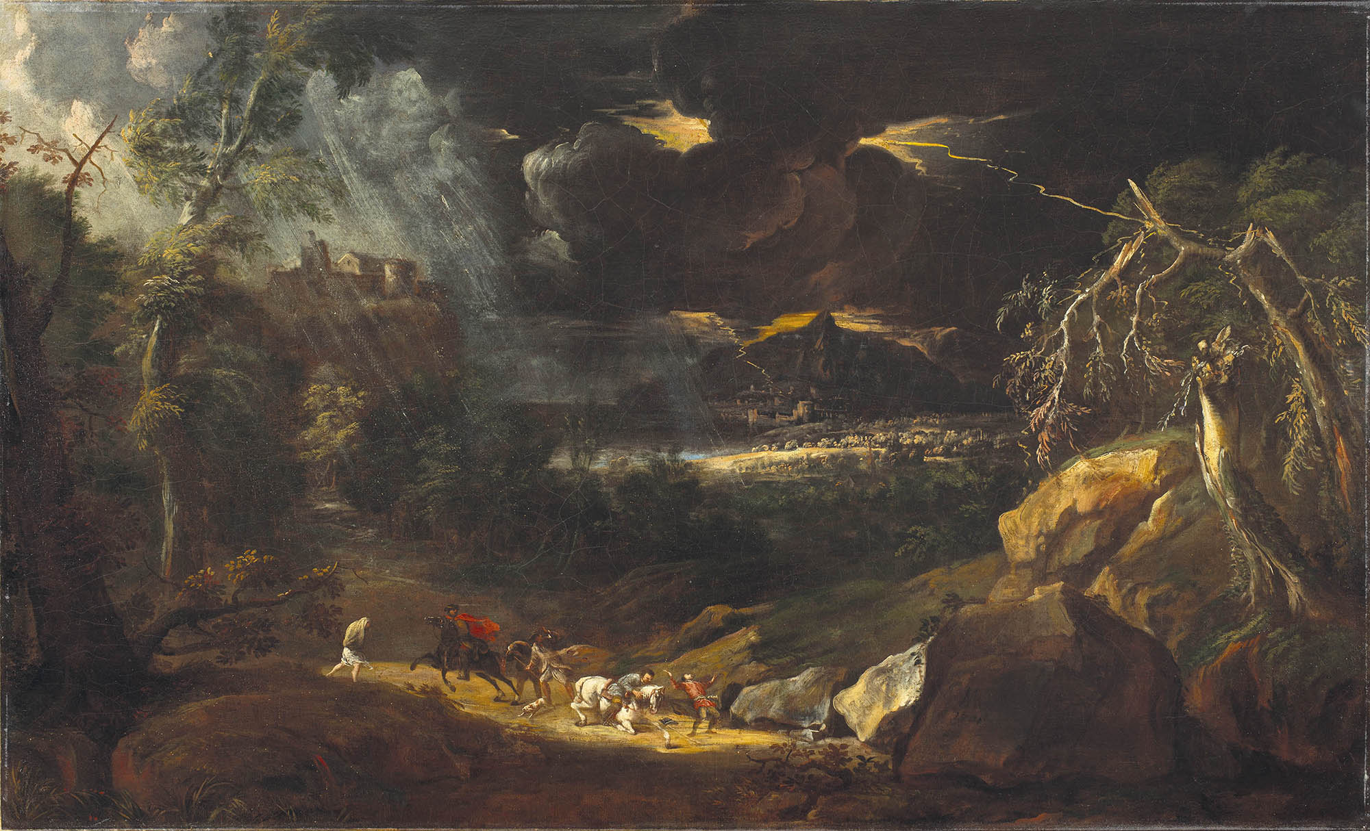 Landscape with a Storm - Ricci, Marco. Museo Nacional Thyssen